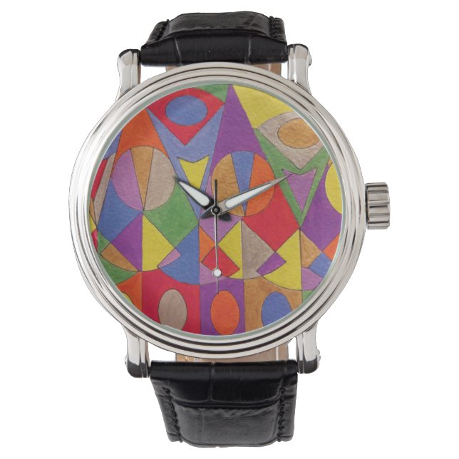 Abstraktes Acryl 1 Armbanduhr (Vorderseite)