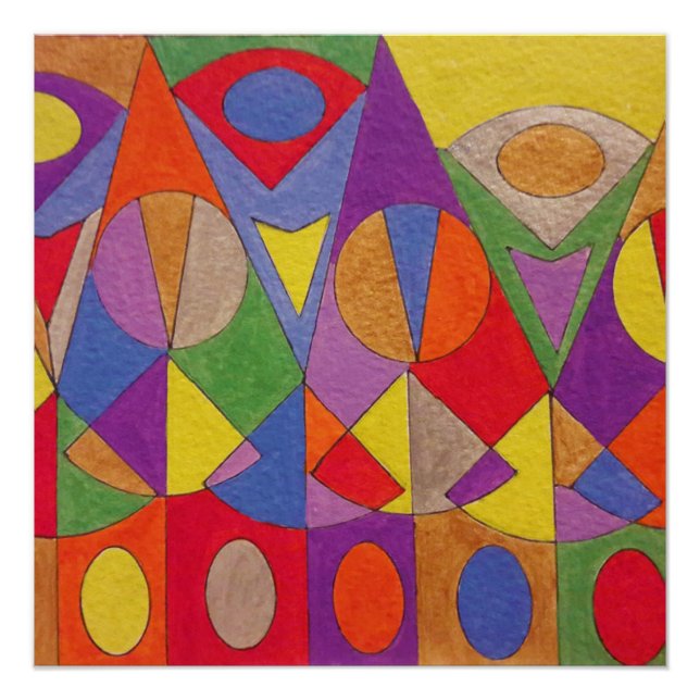Abstraktes Acryl 1 Poster (Vorderseite)