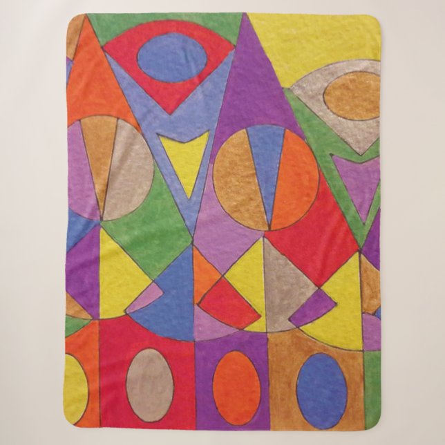 Abstraktes Acryl 1 Sherpadecke (Vorderseite)