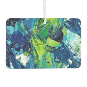 Abstraktes Acryl in Blau Autolufterfrischer