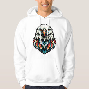 Abstraktes Adlerportrait in Vivid Hues Hoodie