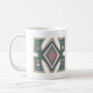 Abstraktes afrikanisches geometrisches Muster Kaffeetasse