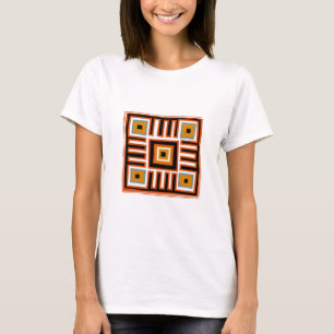 Abstraktes afrikanisches geometrisches Stammmuster T-Shirt