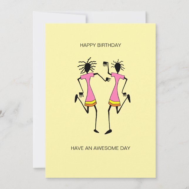 Abstraktes, afrikanisches Kunst Phantastisches Par Karte (Vorderseite)