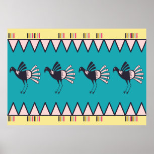 Abstraktes afrikanisches Kunstdesign. Handgezogene Poster
