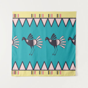 Abstraktes afrikanisches Kunstdesign. Handgezogene Wandteppich