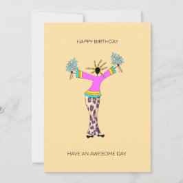 Abstraktes afrikanisches Kunstglücklichsein zum Ge Karte