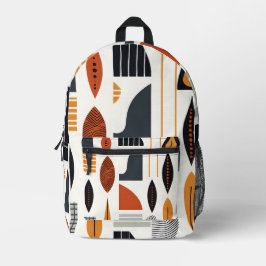 Abstraktes afrikanisches Muster Bedruckter Rucksack