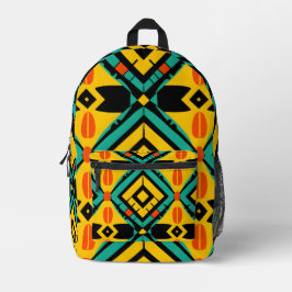 Abstraktes afrikanisches Muster Bedruckter Rucksack