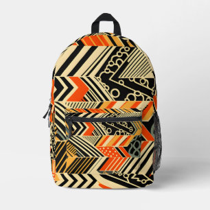 Abstraktes afrikanisches Muster Bedruckter Rucksack