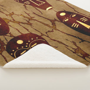 Abstraktes afrikanisches Stammesgebiet zeichnend Sherpadecke