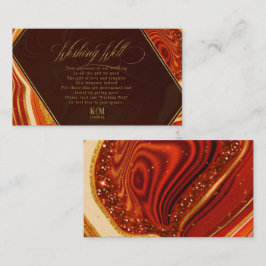 Abstraktes Agate Wishing Well V2 Hot Orange ID827 Begleitkarte