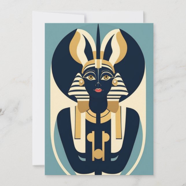 Abstraktes Ägypten Einladung (Vorderseite)