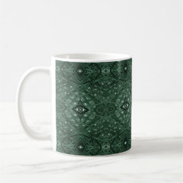 Abstraktes Alkohol-Tinten-Kunstwerk Maze Green Kaffeetasse