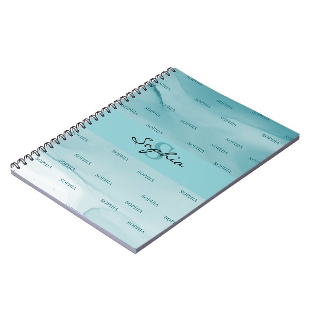 Abstraktes Alkoholtink-TexturNotebook Notizblock (Linke Seite)