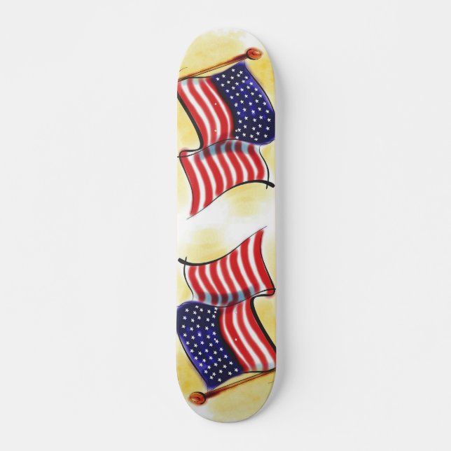 abstraktes altes Glanzdeck der amerikanischen Flag Skateboard (Vorne)