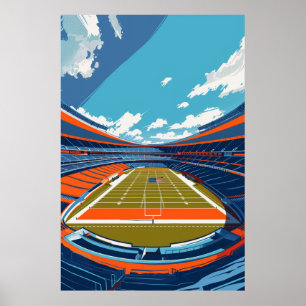 Abstraktes American Football Graphic Design Poster