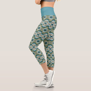 Abstraktes amerikanisches indisches Mosaikkunstmus Capri Leggings