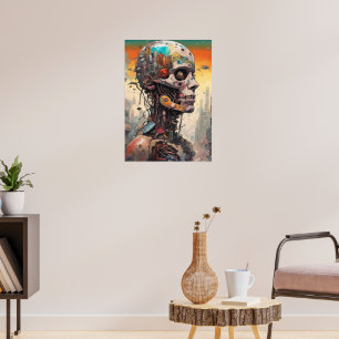 Abstraktes Anatomisches Cyborg Poster