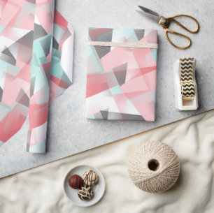 Abstraktes Angesagtes Modern geometrisches Mosaikk Geschenkpapier