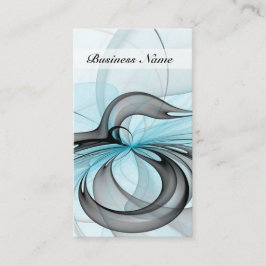 Abstraktes Anthracite Grau Blau Modernes Fraktal K Visitenkarte