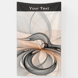 Abstraktes Anthrazite Gran Siena Fraktal Banner