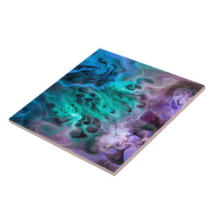 Abstraktes Apophysis-Fraktal I Fliese