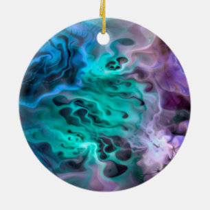 Abstraktes Apophysis Fraktal I + Ihr Text Keramik Ornament