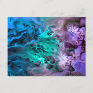 Abstraktes Apophysis-Fraktal I Postkarte