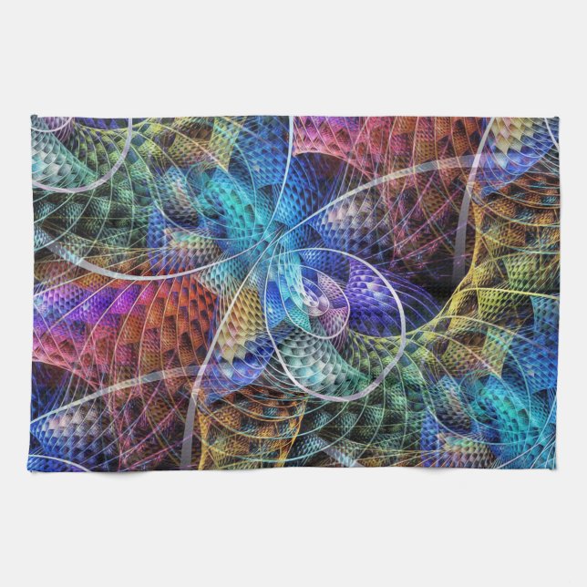Abstraktes Apophysis-Fraktal X Handtuch (Horizontal)