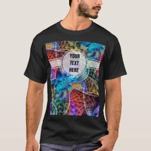 Abstraktes Apophysis-Fraktal X + Ihr Text T-Shirt