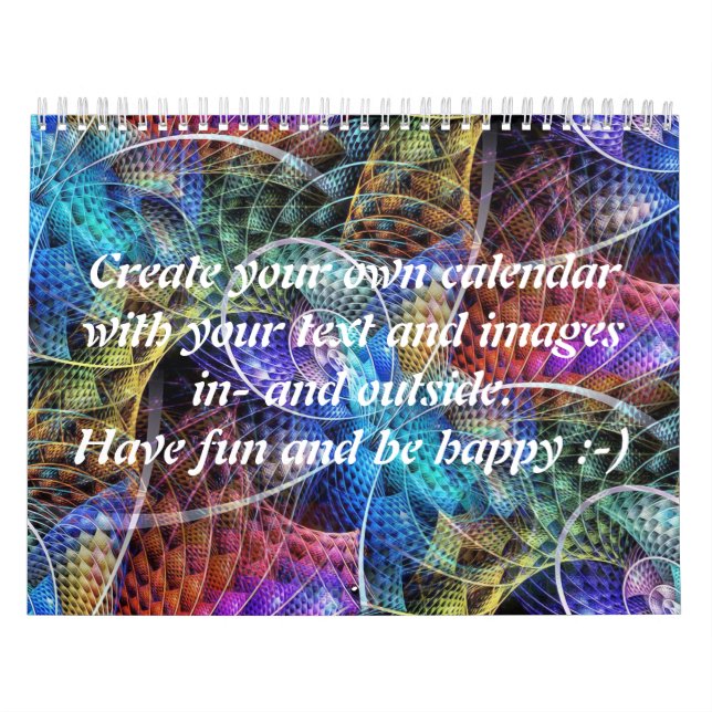 Abstraktes Apophysis-Fraktal X + Ihre Texte und Bi Kalender (Titelbild)