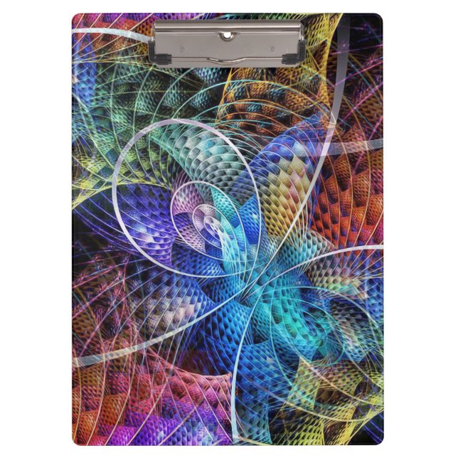 Abstraktes Apophysis-Fraktal X Klemmbrett (Vorderseite)