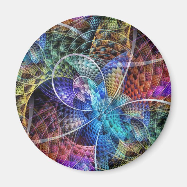 Abstraktes Apophysis-Fraktal X Magnet (Vorne)