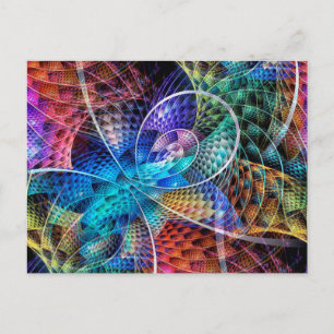 Abstraktes Apophysis-Fraktal X Postkarte