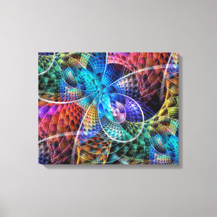Abstraktes Apophysis Fraktal X - Seite an Seite Leinwanddruck