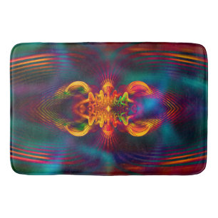 Abstraktes Apophysis-Fraktal XI + Ihre Ideen Badematte