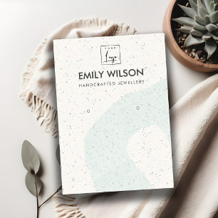 ABSTRAKTES AQUA BLAUE KERAMIK ERREICHENDES DISPLAY VISITENKARTE