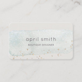 Abstraktes Aqua Blue Brush Parco Civico-Ciani Wate Visitenkarte