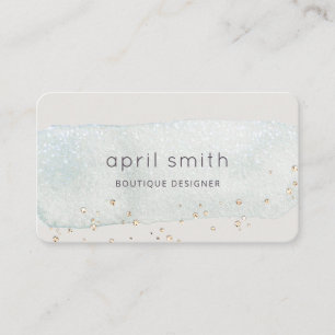 Abstraktes Aqua Blue Brush Parco Civico-Ciani Wate Visitenkarte