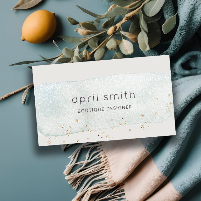 Abstraktes Aqua Blue Brush Parco Civico-Ciani Wate Visitenkarte (Von Creator hochgeladen)