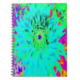 Abstraktes Aqua Decorative Dahlia Blume Notizblock