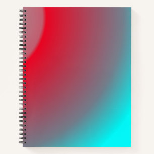 Abstraktes Aqua & Rotes Wasser Notizbuch