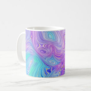 Abstraktes Aqua Violett Kaffeetasse