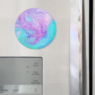 Abstraktes Aqua Violett Magnet