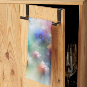 Abstraktes Aquarell-Blumen-Küchentuch Geschirrtuch