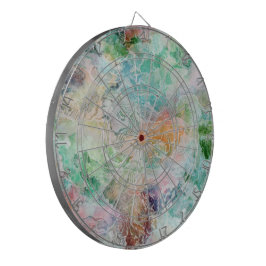 Abstraktes Aquarell-Grunge-Muster Ozean Dartscheibe