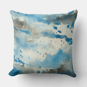 abstraktes Aquarell-Kissen Kissen