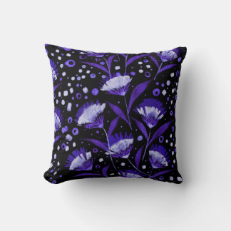 Abstraktes Aquarell-Nelken-Blumenmuster Kissen