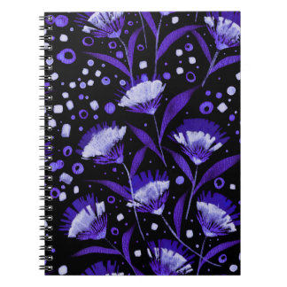 Abstraktes Aquarell-Nelken-Blumenmuster Notizblock